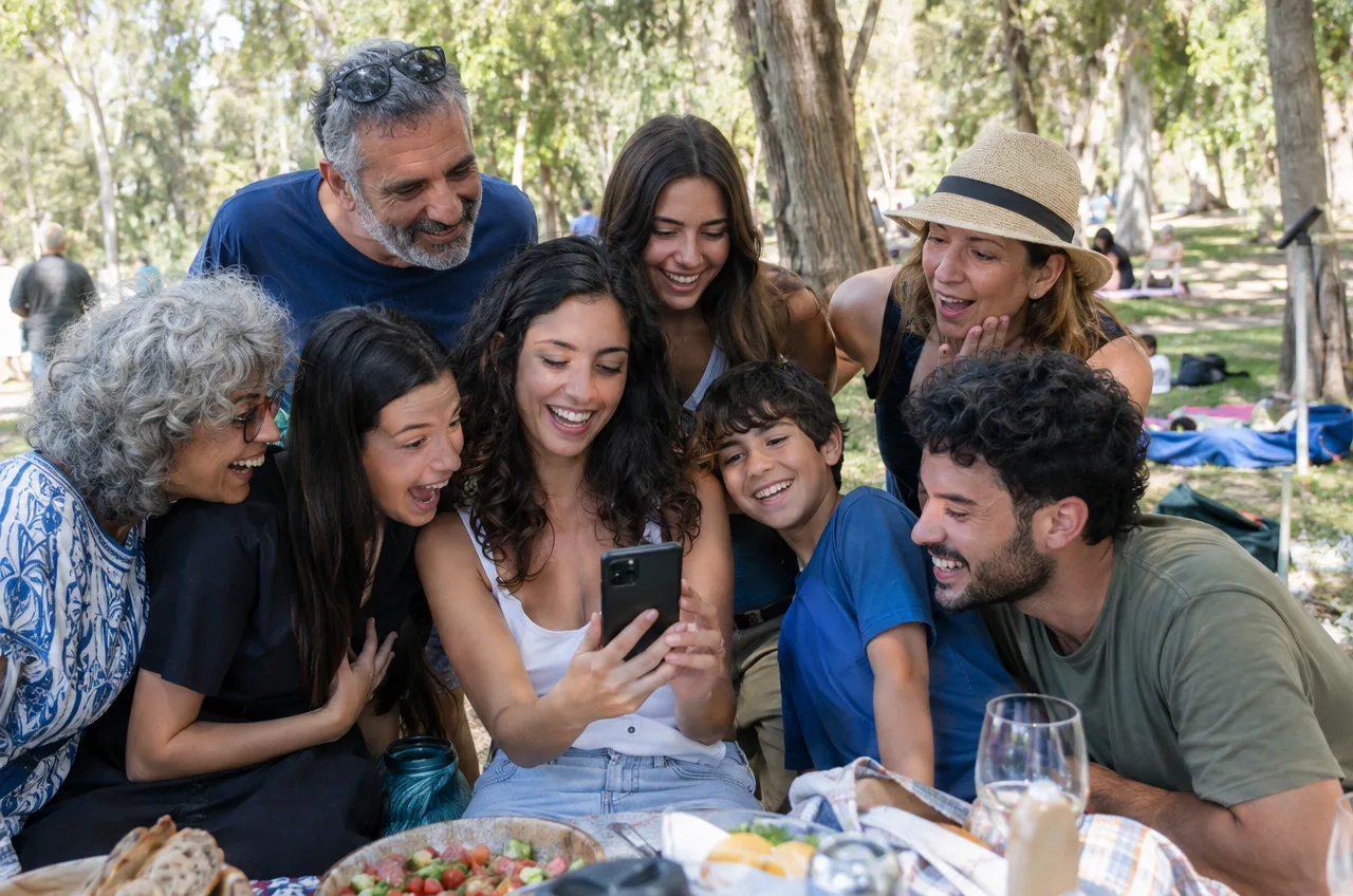 חברים ומשפחה מקבלים בהתרגשות הודעת סייב דה דייט מחברים קרובים שמתחתנים.